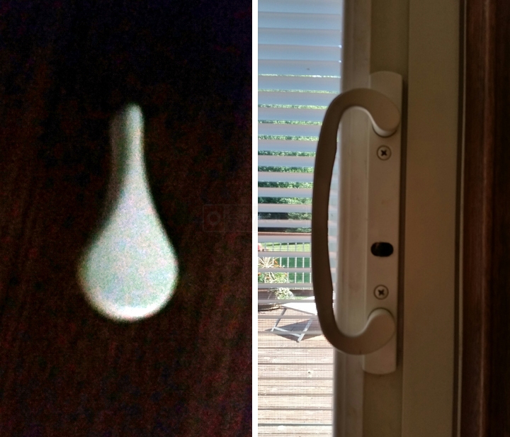 User submitted photos of patio door hardware.
