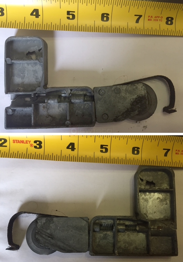 User submitted photos of a screen door roller.