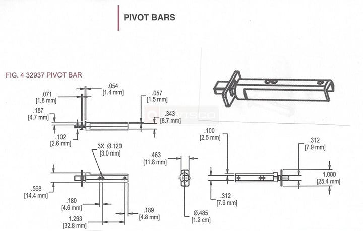 User submitted a diagram of a pivot bar.