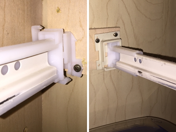 User submitted photos of drawer hardware.