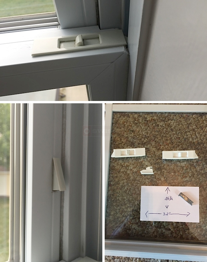 User submitted photos of window hardware.