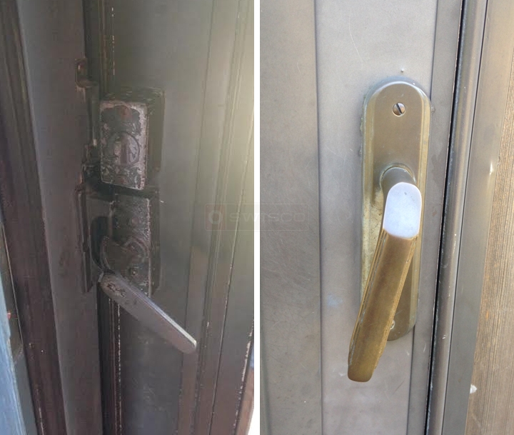 User submitted photos of a door handle set.