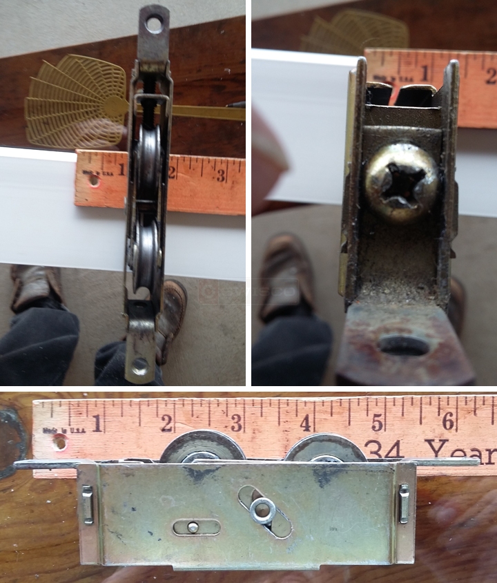 User submitted photos of a patio door roller.