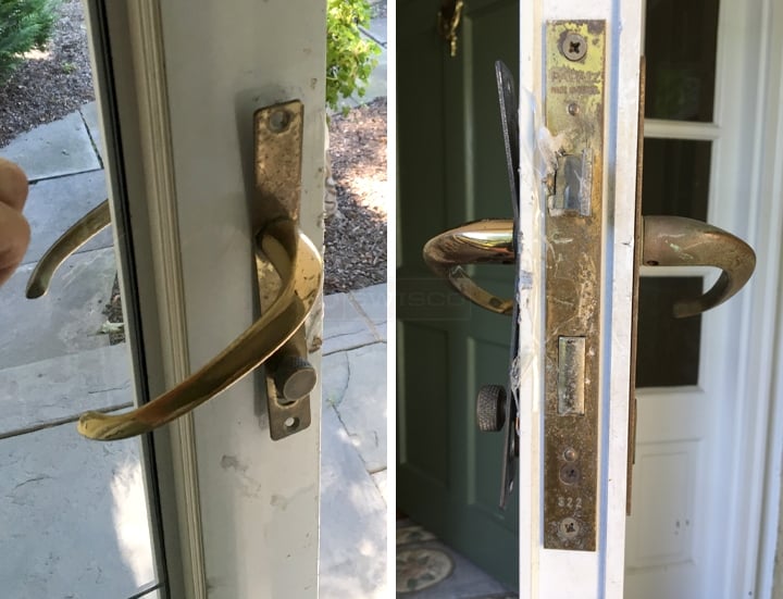 User submitted photos of a door handle set.