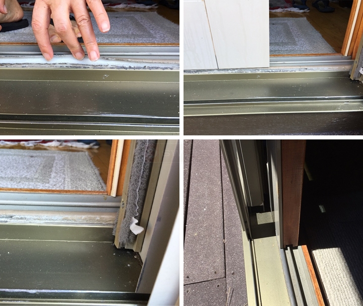 User submitted photos of patio door hardware.