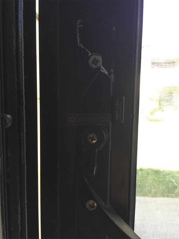 User submitted a photo of patio door hardware.