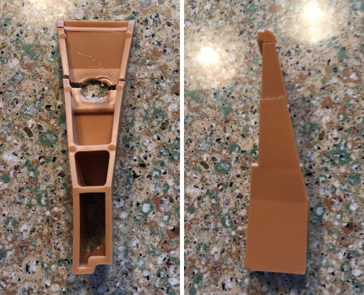 User submitted photos of a drawer bracket.