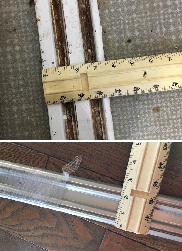 User submitted photos of closet door track.
