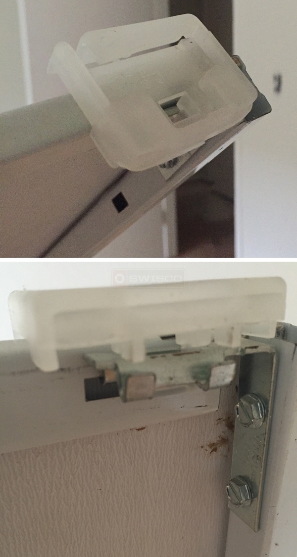 User submitted photos of closet door hardware.