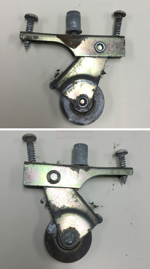 User submitted photos of a patio door roller.