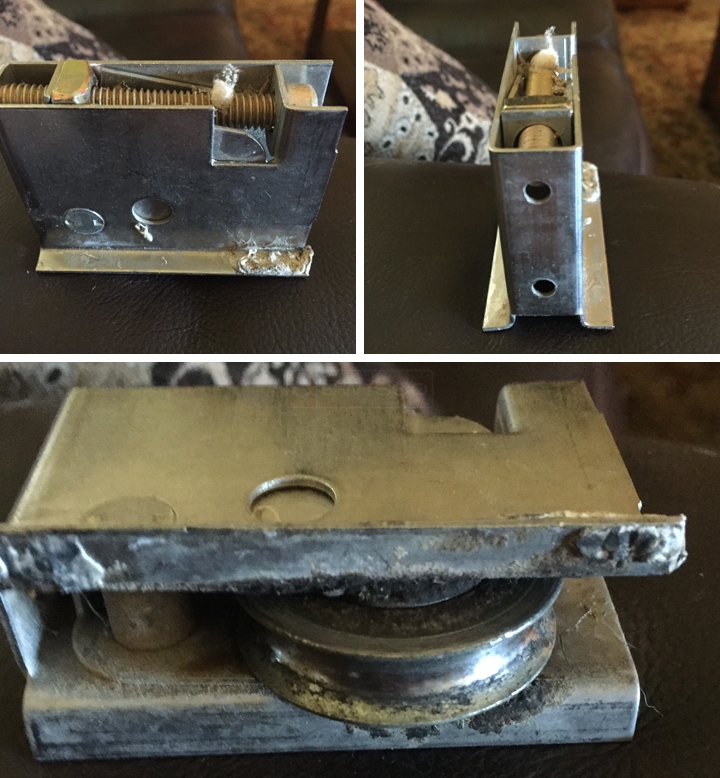 User submitted photos of a patio door roller.