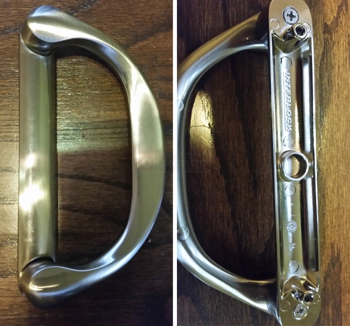 User submitted photos of a patio door handle.