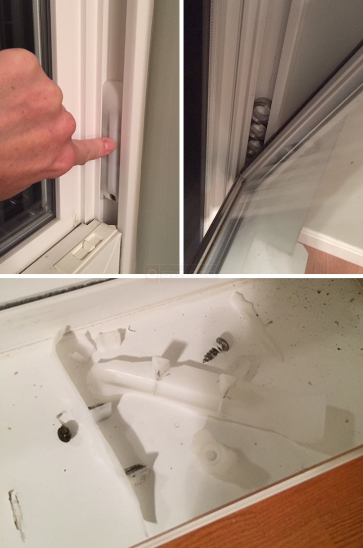 User submitted photos of window hardware.