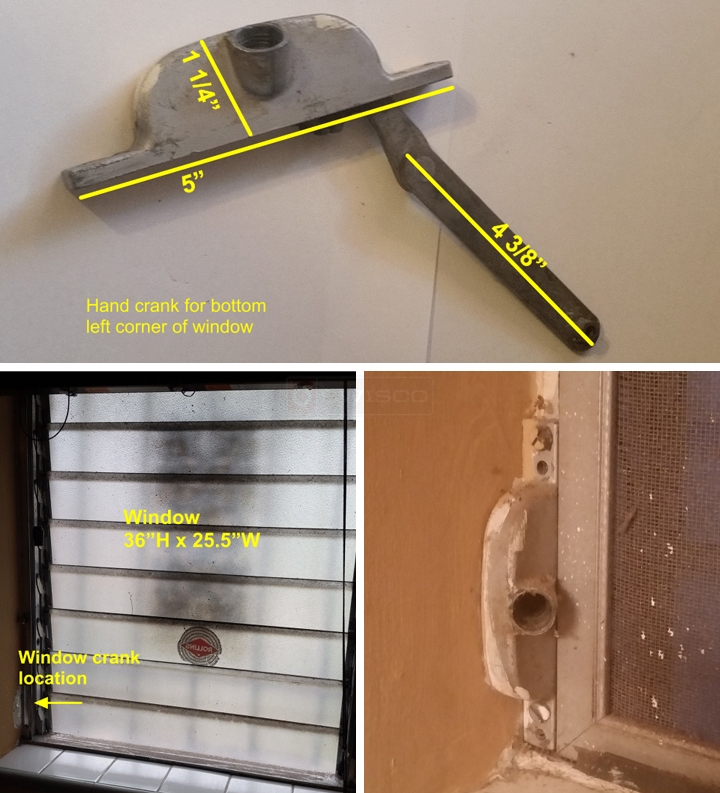 User submitted photos of a window operator.