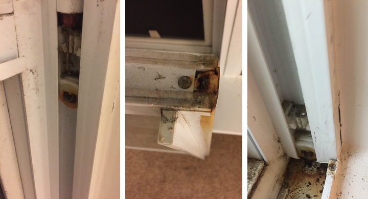 User submitted photos of window hardware.