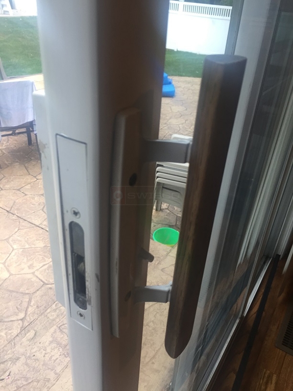 User submitted photos of patio door hardware.