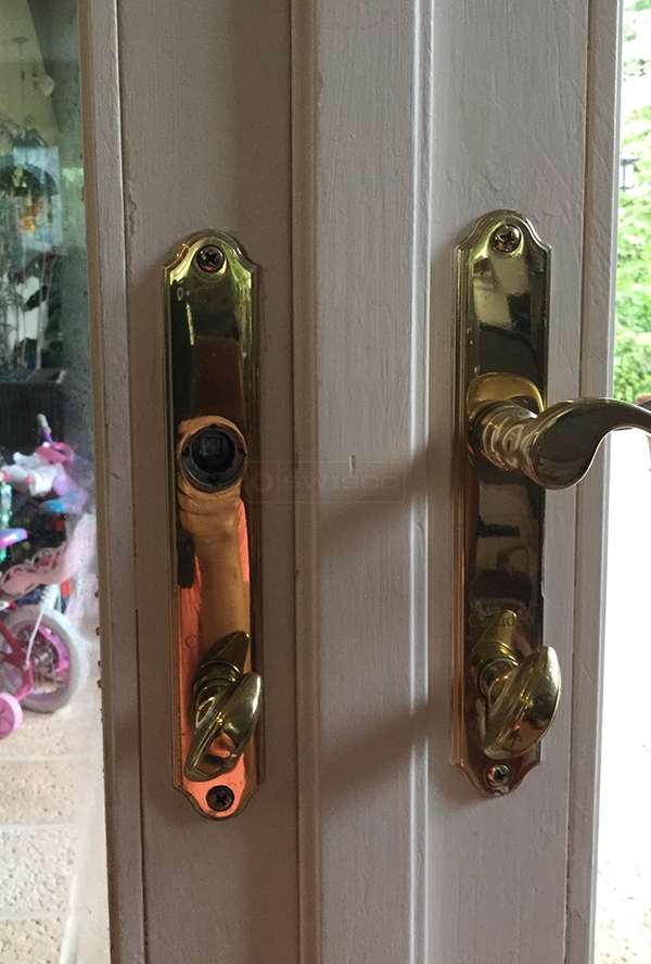 User submitted photos of door hardware.