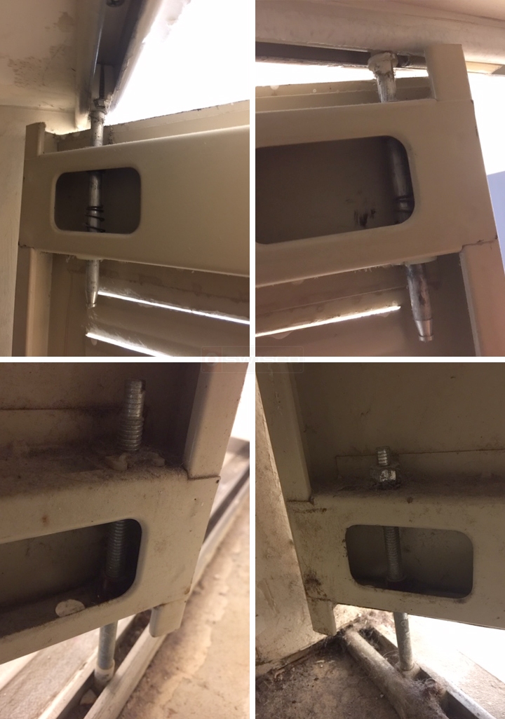 User submitted photos of closet door hardware.