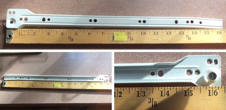 User submitted photos of a drawer track.