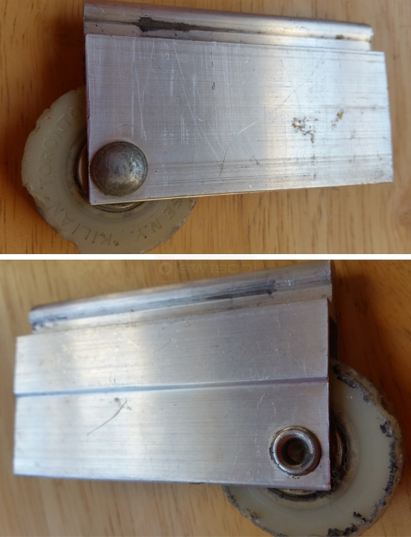 User submitted photos of a closet door roller.