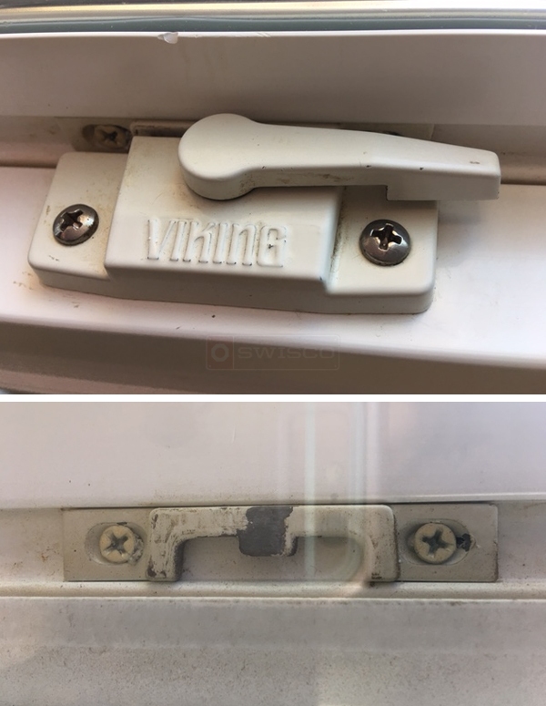 User submitted photos of a window lock & keeper.