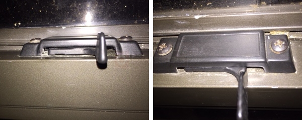 User submitted photos of a window lock.
