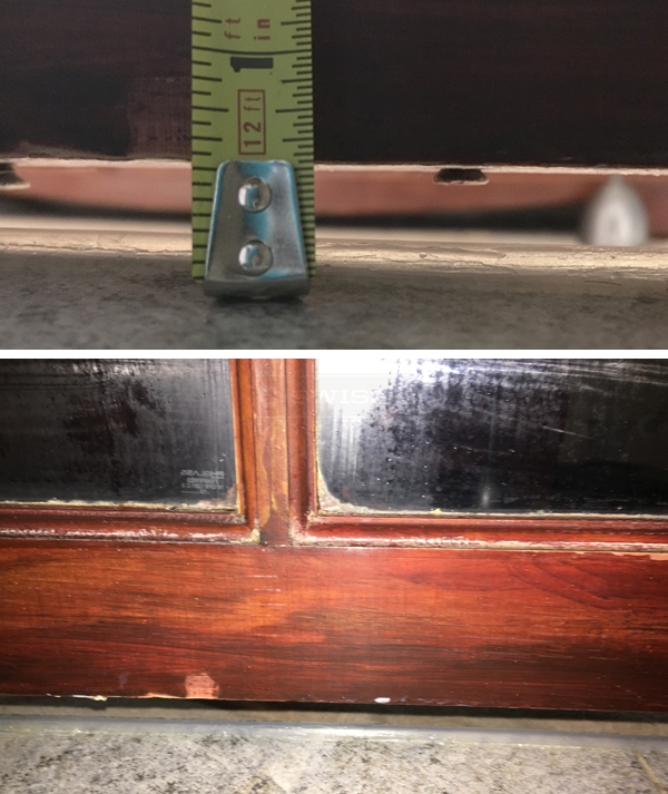 User submitted photos of a door sweep.