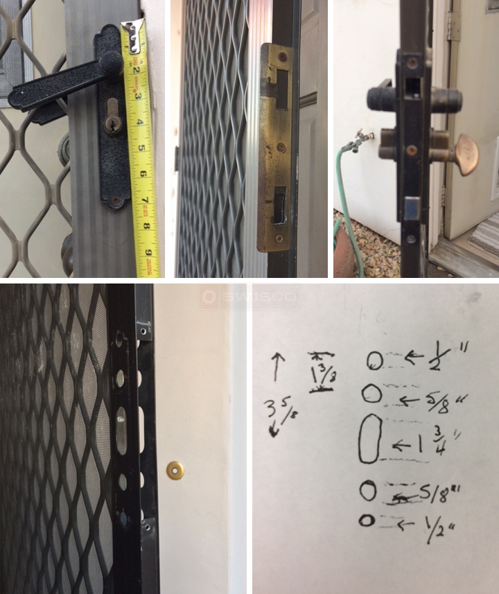 User submitted photos of security door hardware.