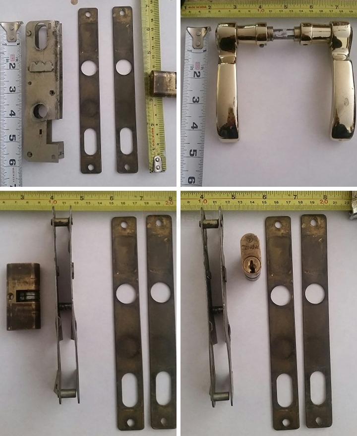 User submitted photos of a security door handle set.