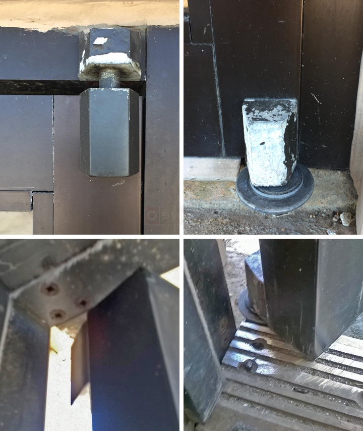 User submitted photos of commercial door hardware.