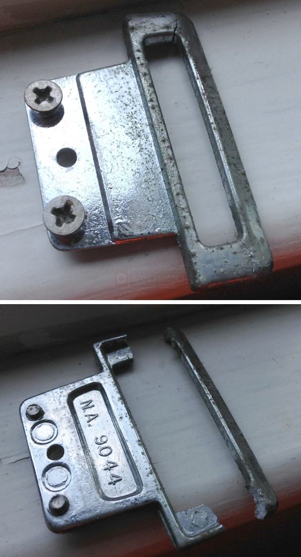 User submitted photos of a window lock keeper.