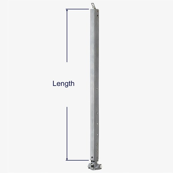 How to measure the length of the Series 795 channel balance.