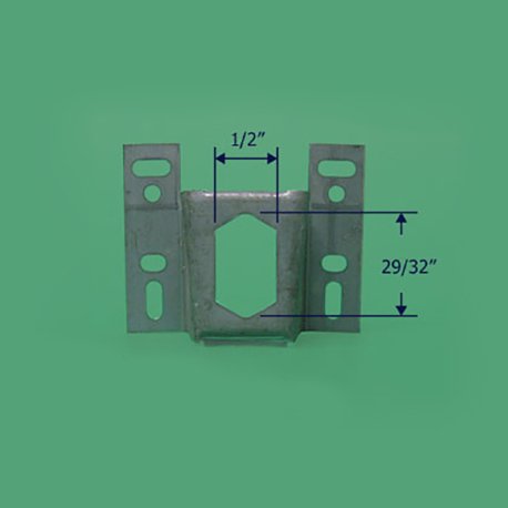 Profile view of the 32-023 metal drawer bracket.