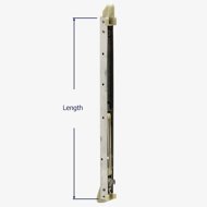 How to measure the length of the Series 380 channel balance.