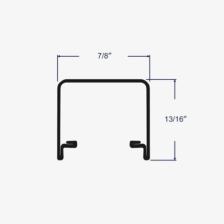 Profile view and dimensions of the track