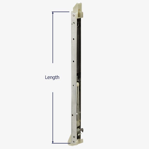 How to measure the length of the Series 385 channel balance.