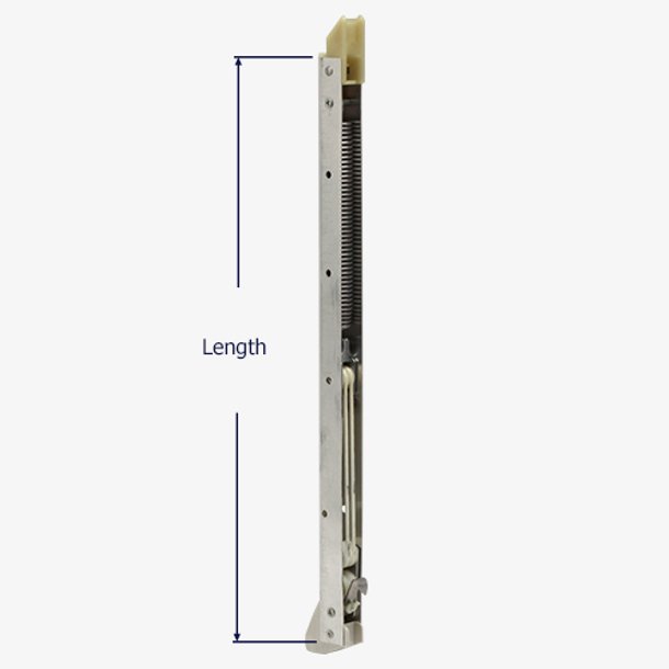 How to measure the length of the Series 390 channel balance.