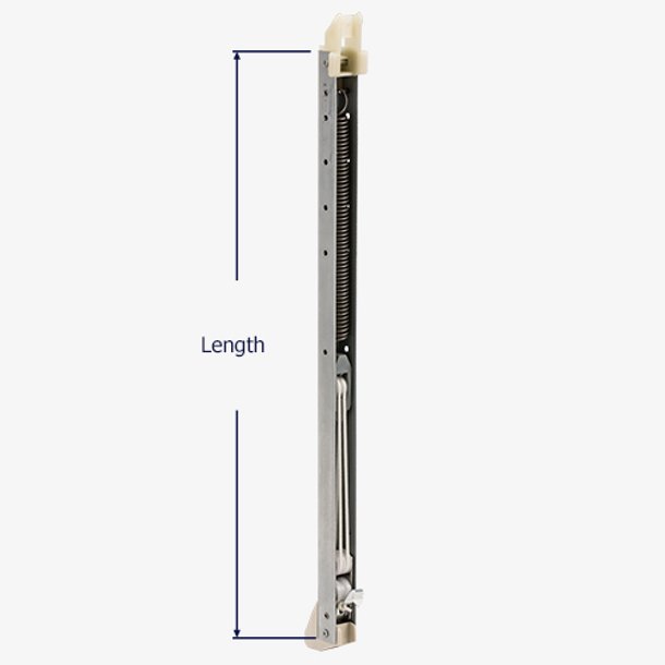 How to measure the length of the Series 395 channel balance.