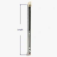 How to measure the length of the Series 395 channel balance.