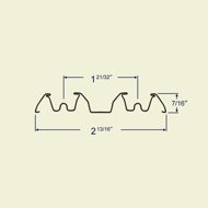 Profile view of bottom concave roller track