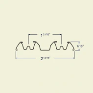 Profile view of bottom concave roller track