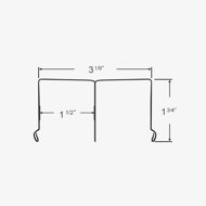 Profile view of sliding mirror door top track