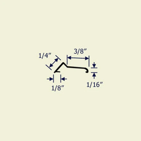 Profile view with measurements of the leaf weather seal