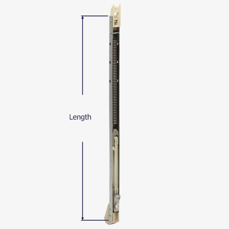 How to measure the length of the Series 800 channel balance.