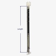 How to measure the length of the Series 810 channel balance.