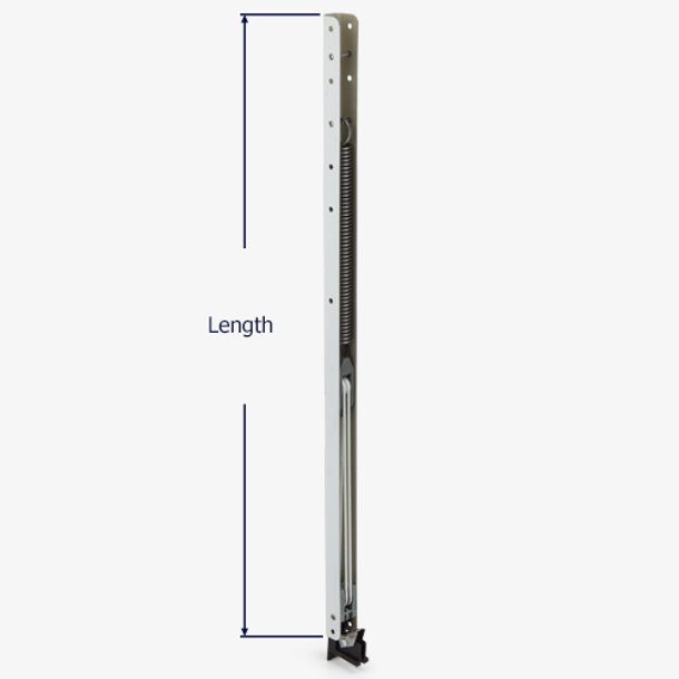 How to measure the length of the Series 751 channel balance.