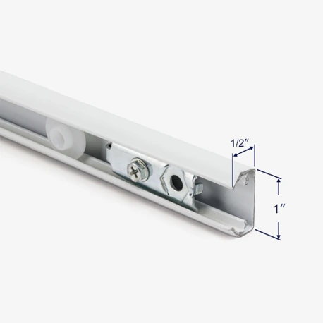 Dimensions of the low profile track assembly.