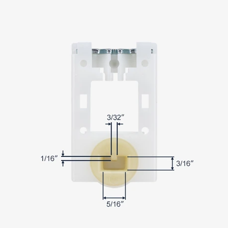 Detailed image of the pivot bar slot of the 15-046 pivot shoe.