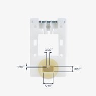 Detailed image of the pivot bar slot of the 15-046 pivot shoe.