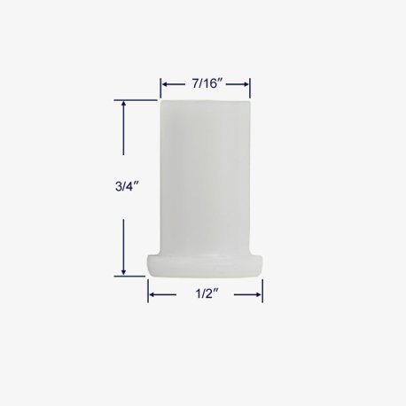 Side profile view with measurements
